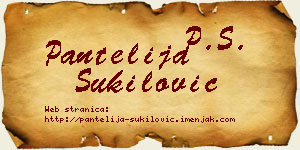 Pantelija Šukilović vizit kartica